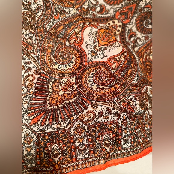 Vintage 80s Scarf for woman 19x19 inches - Picture 3 of 4